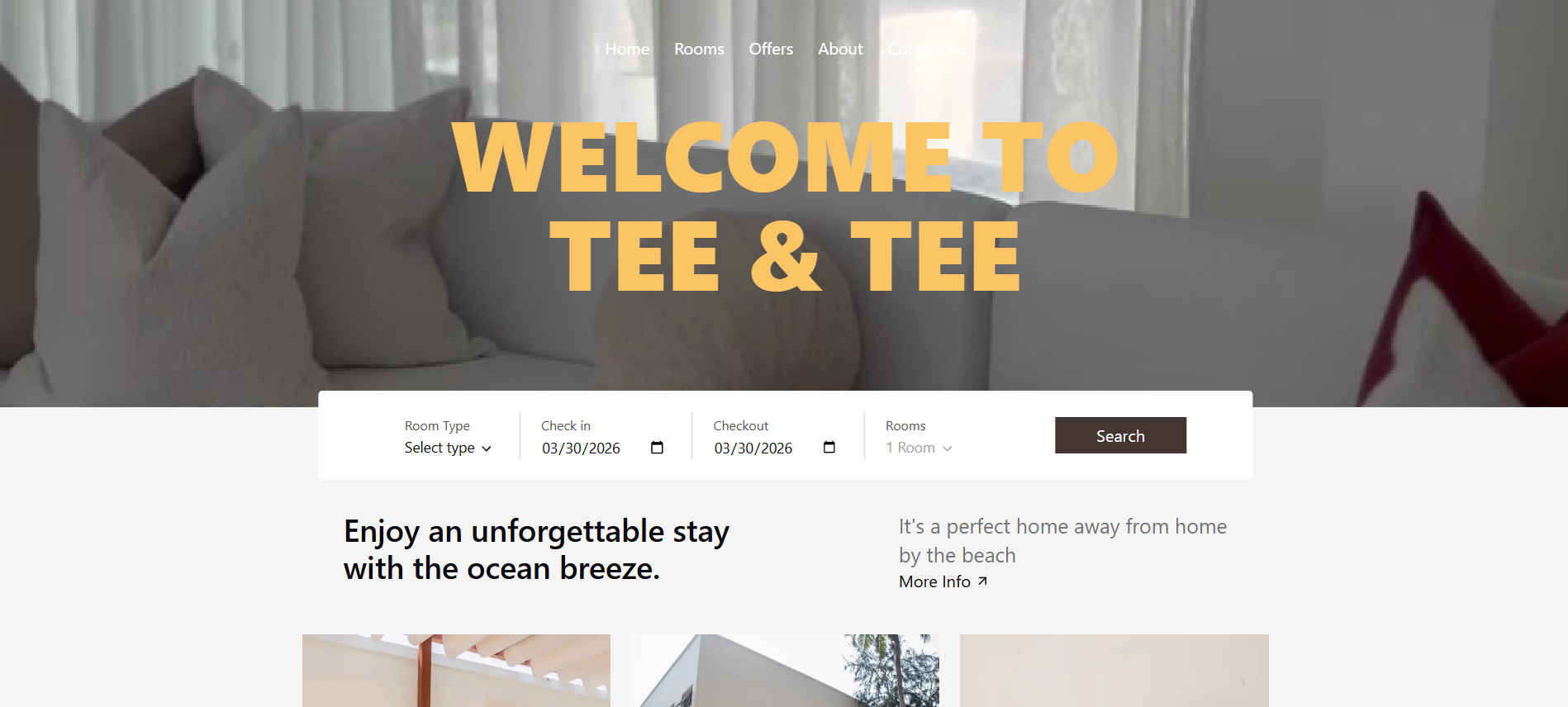 TEE & TEE Resort Banner